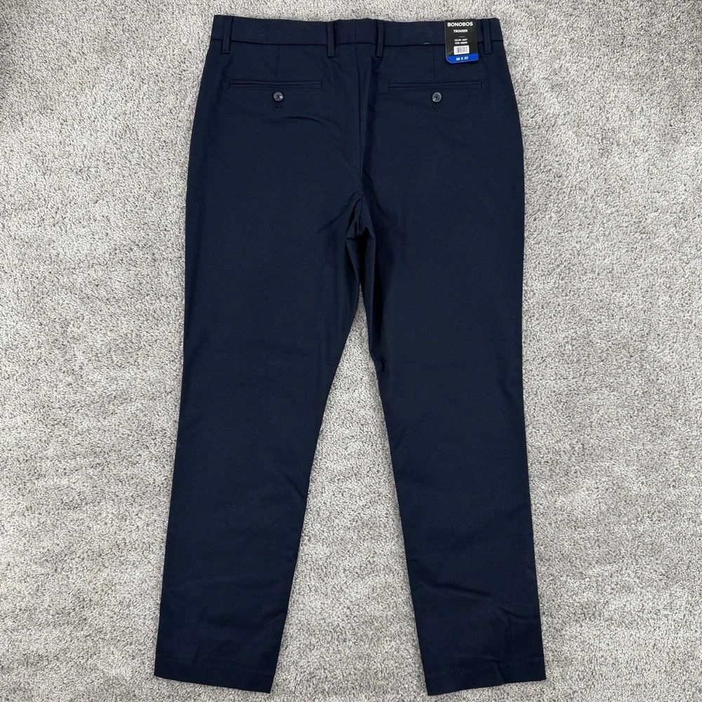 Bonobos Pants Men's 36x32 Navy NWT Chino Slim Cotton Stretch Preppy Trouser